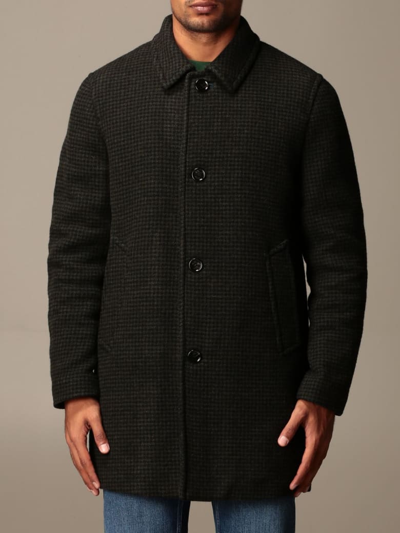 Paltò Palto' Coat Alfredo Paltò Micro Pied De Poule Coat - Dark