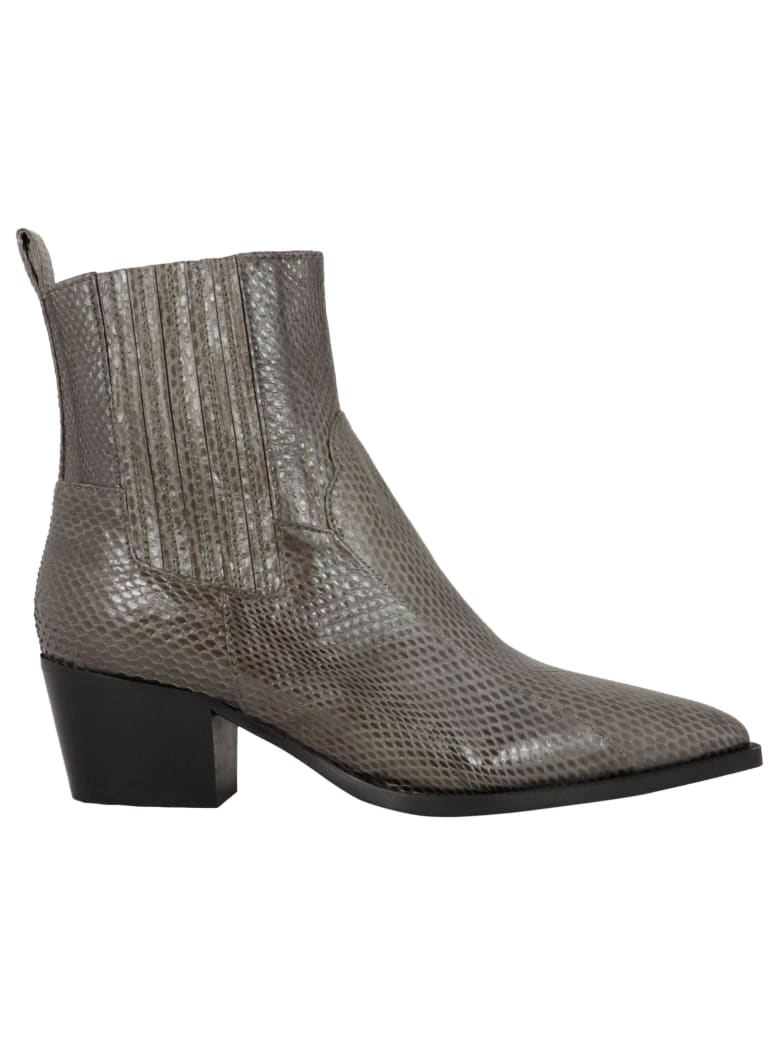 Malìparmi 100 Leather Boots - GREY