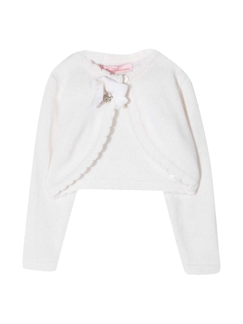 Miss Blumarine White Cardigan - Panna
