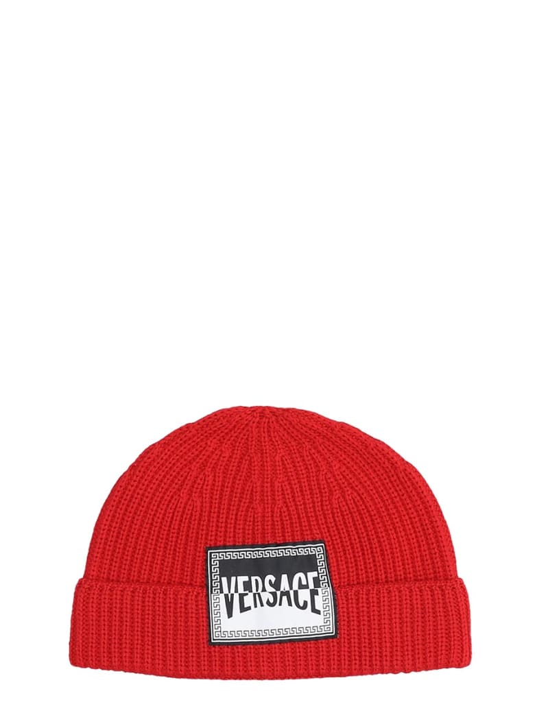 red versace hat