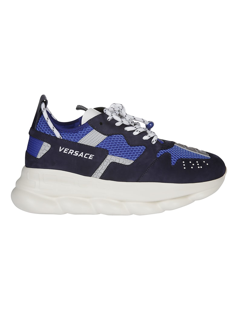 navy blue versace shoes