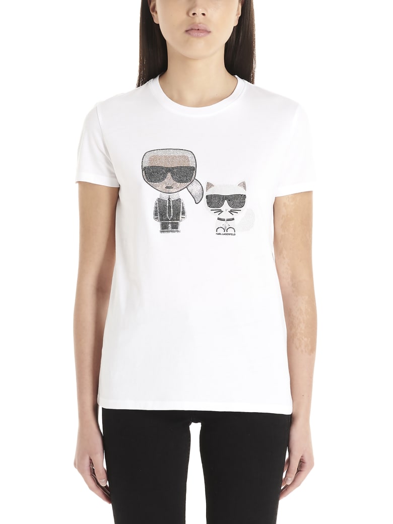 Karl Lagerfeld 'karl & Choupette' T-shirt - White