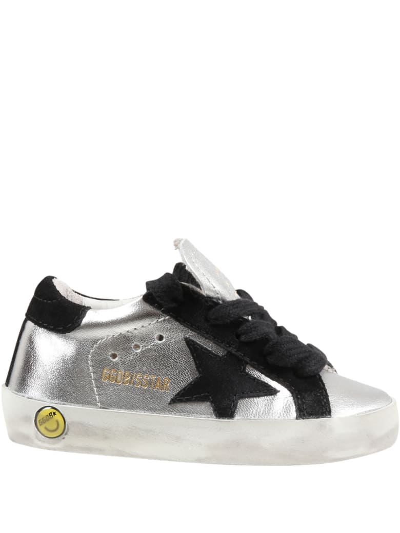 Golden Goose Silver ''super Star'' Sneakers For Girl - Silver