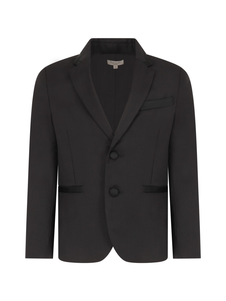 Paul Smith Junior Black Jacket For Boy - Black