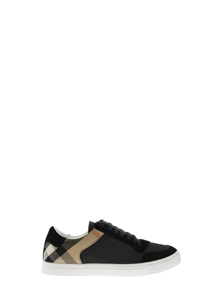 burberry leather suede and house check sneakers