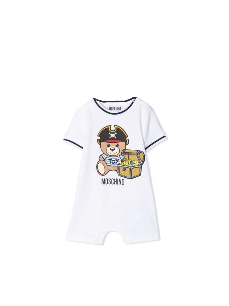 Moschino Jumpsuit With Teddy Print - White