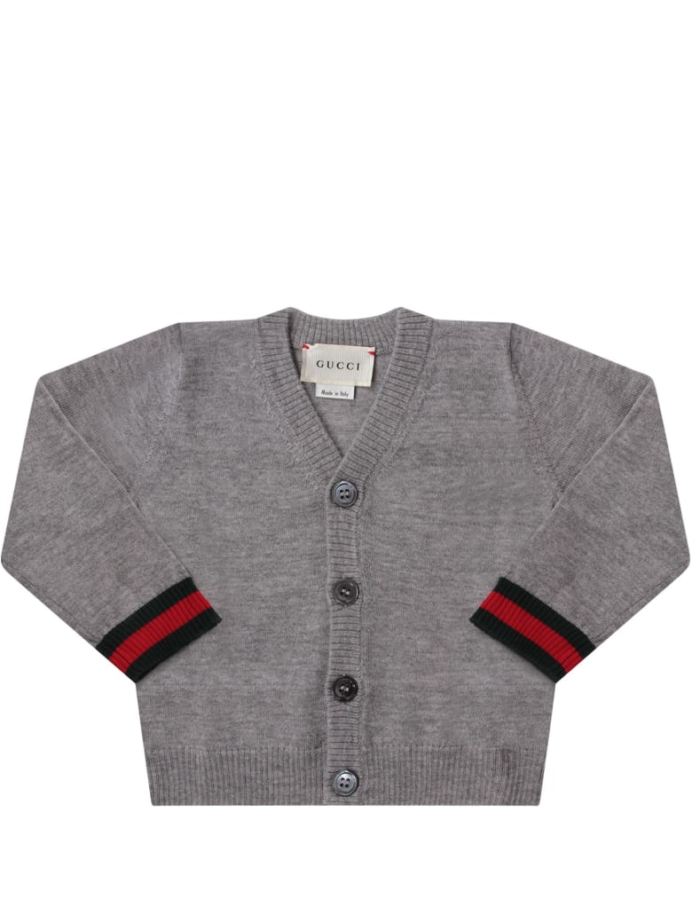 grey baby boy cardigan