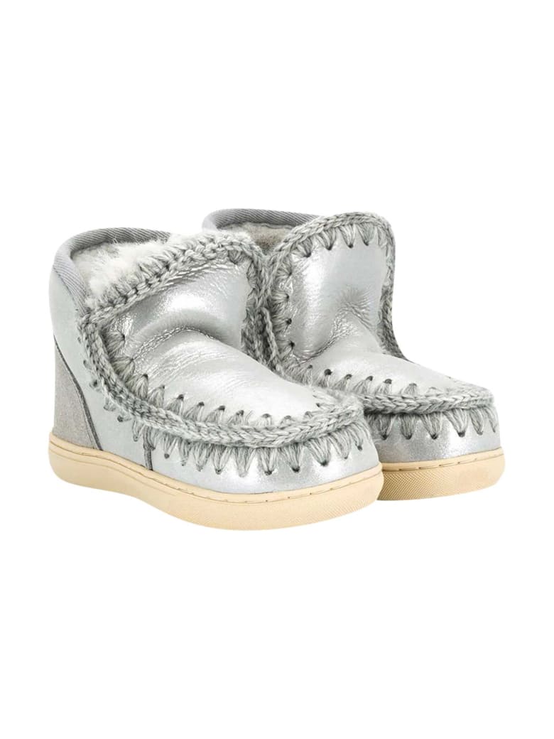 Mou Silver Ankle Boots - Unica