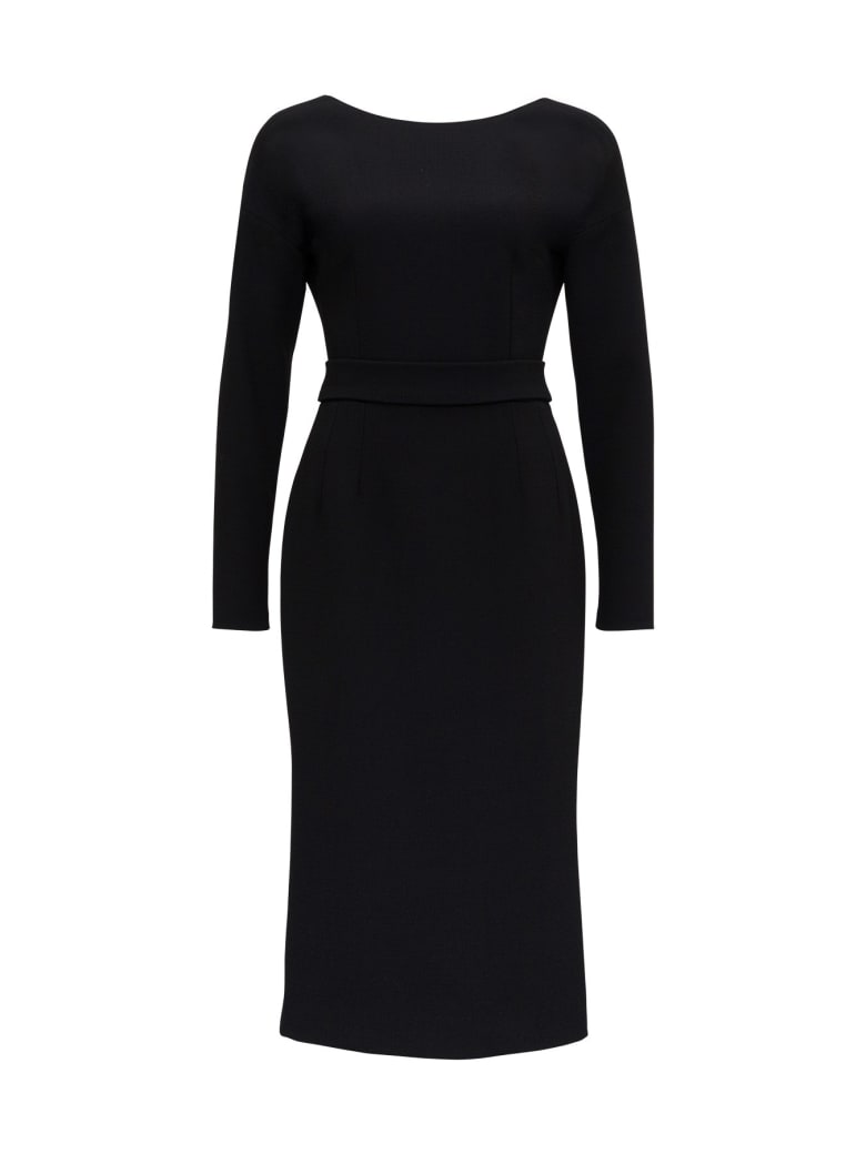 Dolce & Gabbana Crepe Midi Dress - Black