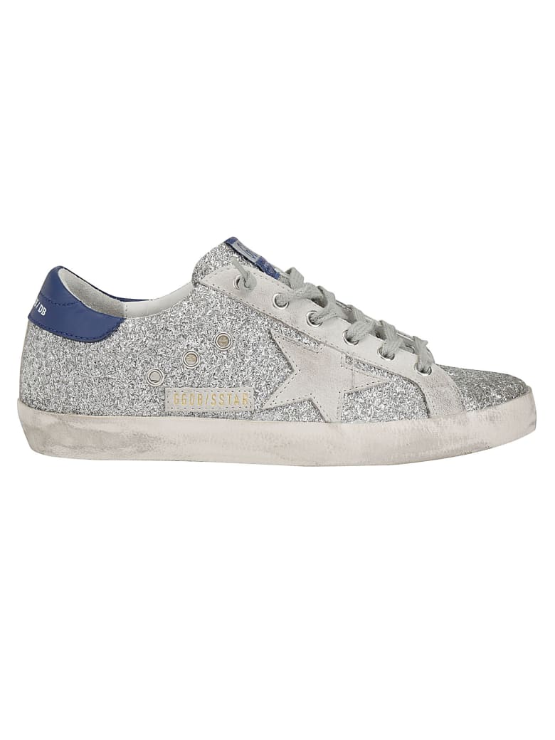 Golden Goose Superstar Sneaker - Silver/glitter blue - 11004142 | italist