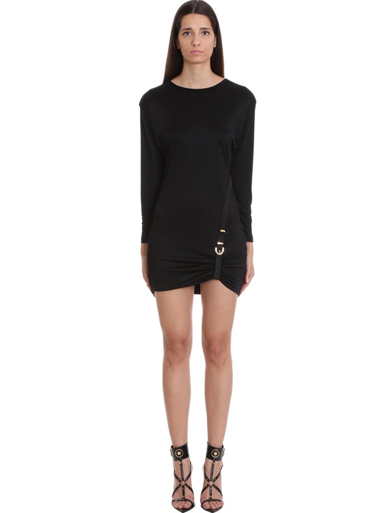 versace black silk dress