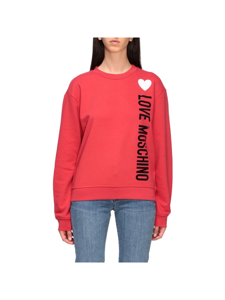 love moschino red sweatshirt