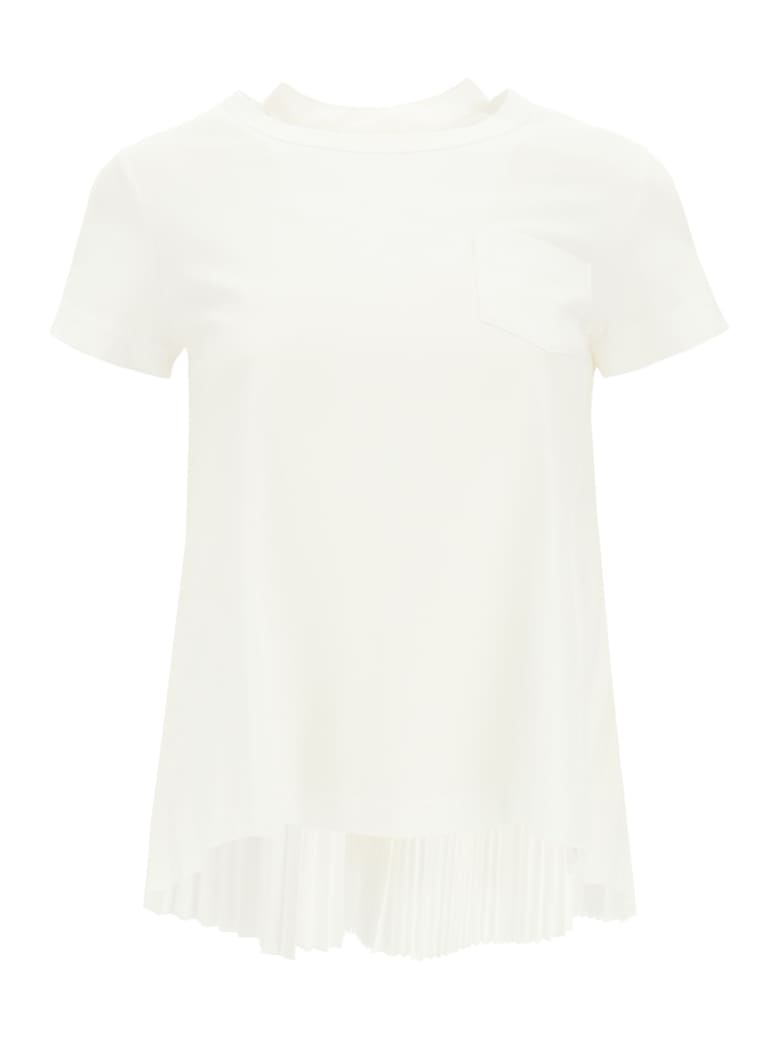 Sacai Hybrid T-shirt - Bianco