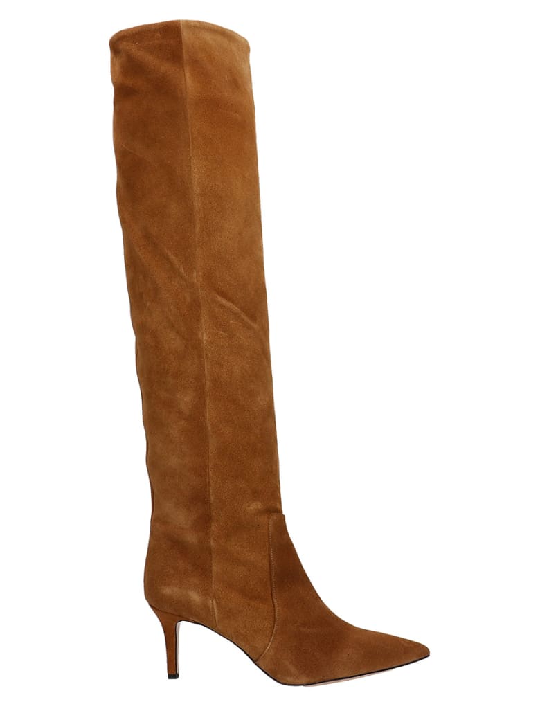 Fabio Rusconi High Heels Boots In Leather Color Suede - leather color