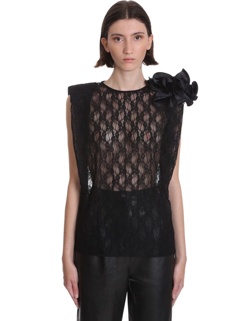 Magda Butrym Korononka Topwear In Black Polyamide - black