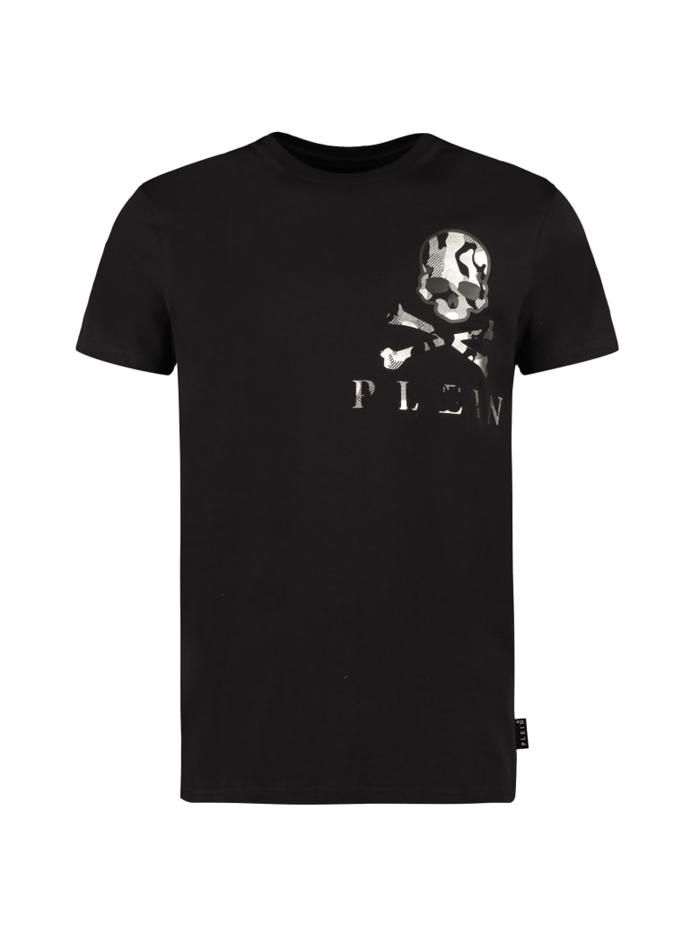 Philipp Plein Patch Detail Cotton T-shirt - black