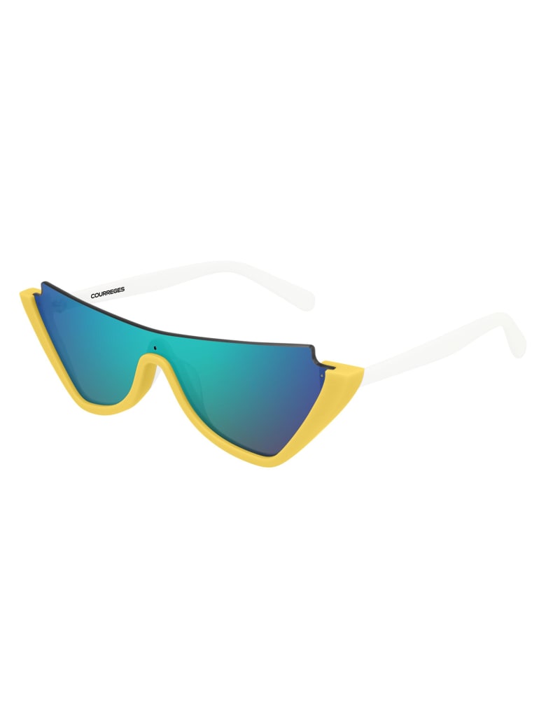Courrèges CL1910 Sunglasses - Yellow White Green