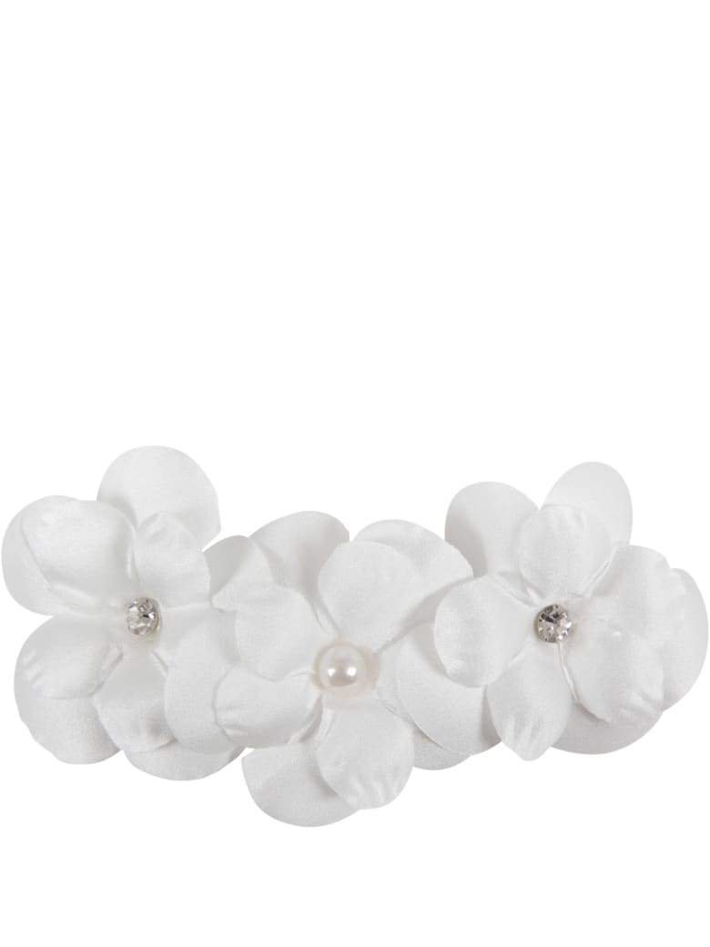 Loredana White Hair Clip For Girl - White