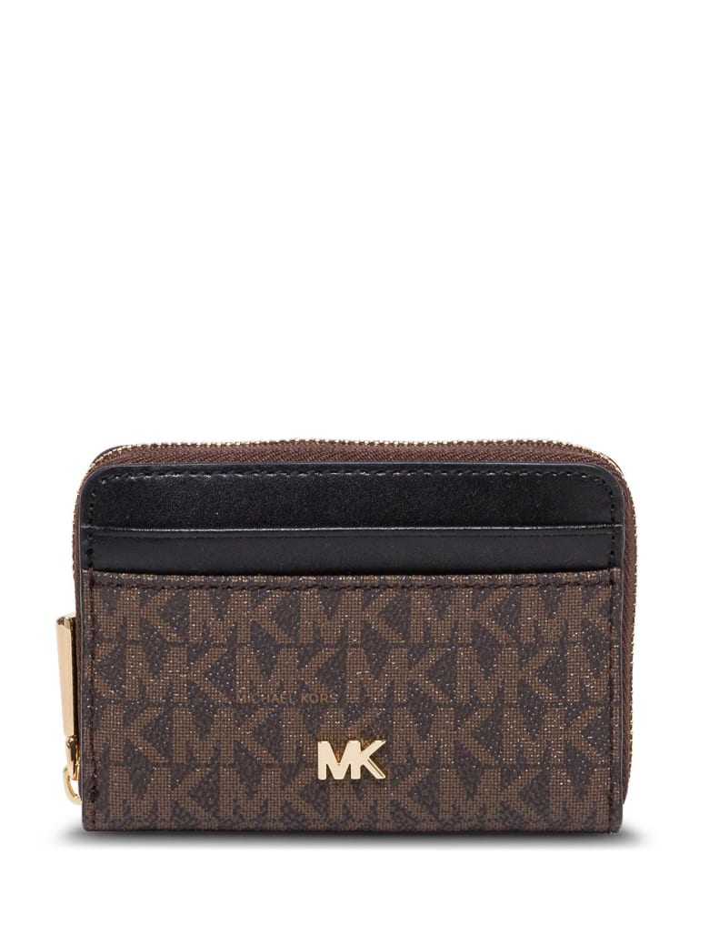 MICHAEL Michael Kors Jet Set Wallet With Allover Logo - Brown