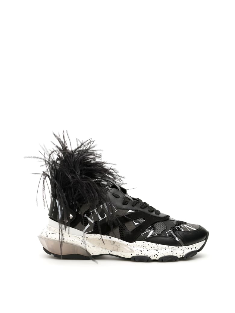 valentino feather sneakers