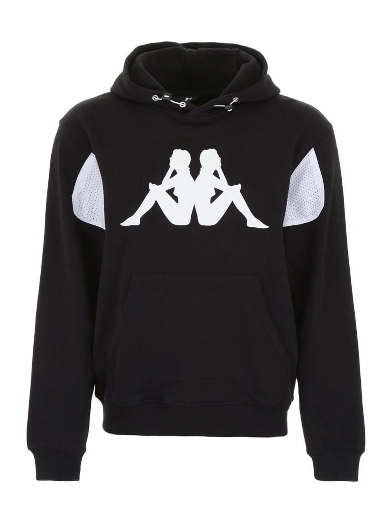 kappa black and white sweater