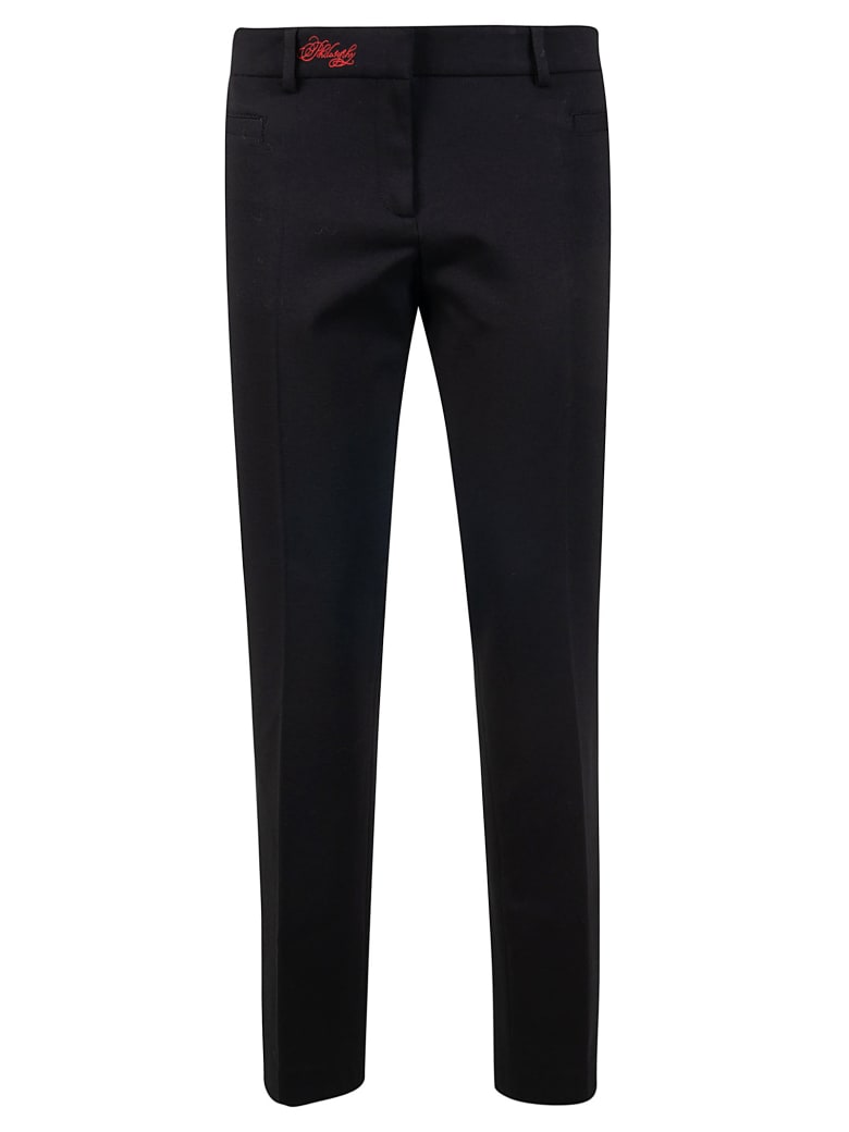 Philosophy di Lorenzo Serafini Embroidered Logo Trousers - Black