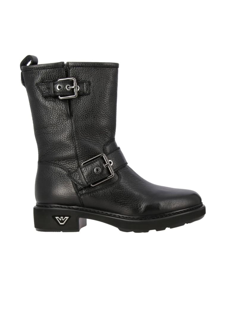 armani black boots