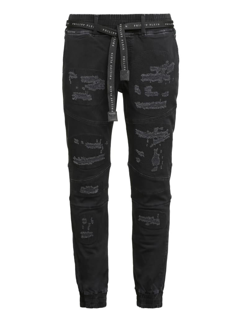 Philipp Plein Denim Jogging Pants - black