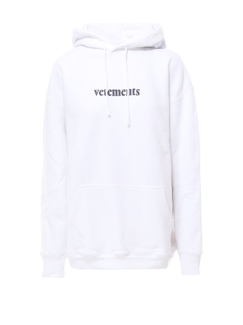 vetements white hoodie