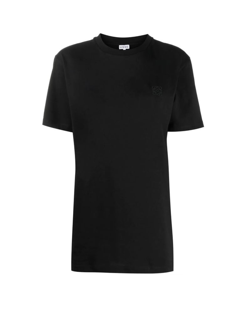 Loewe Loewe Logo Embroidered T-shirt - BLACK