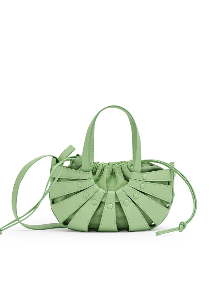 Bottega Veneta The Shell Bag - Pistachio Silver
