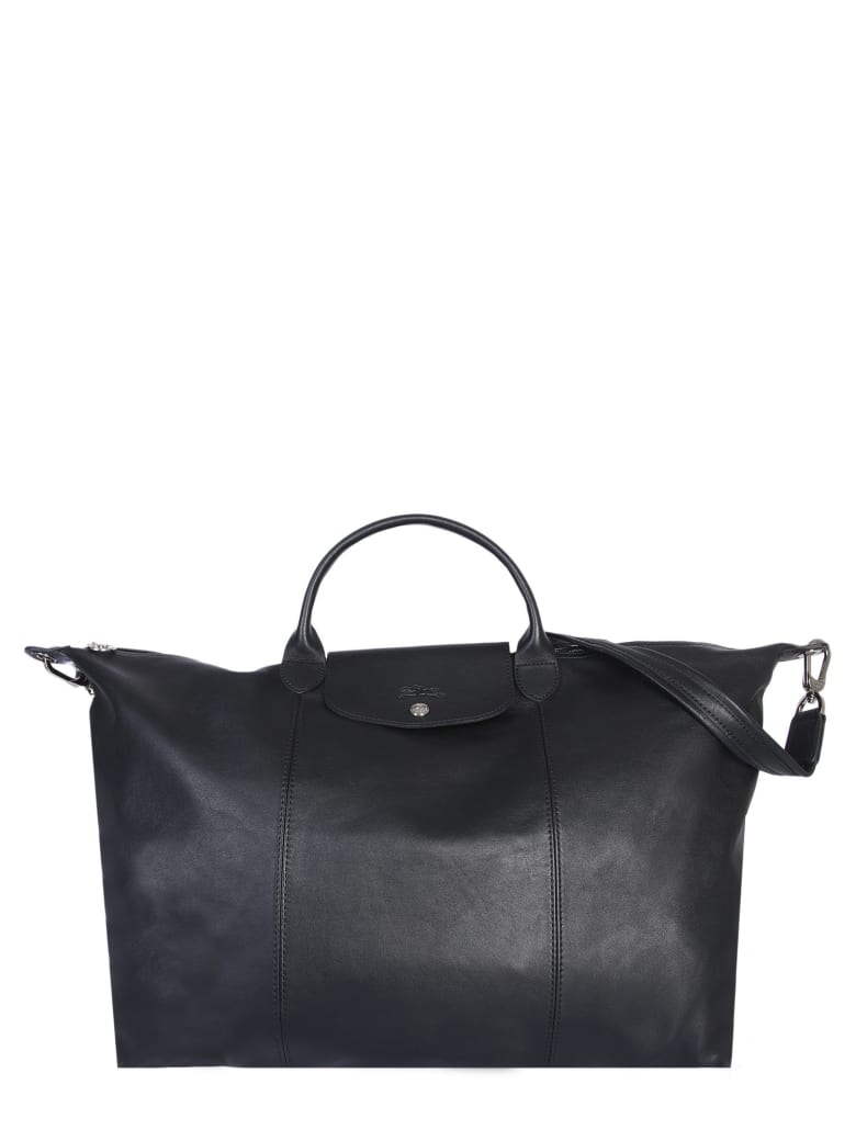 longchamp leather weekend bag