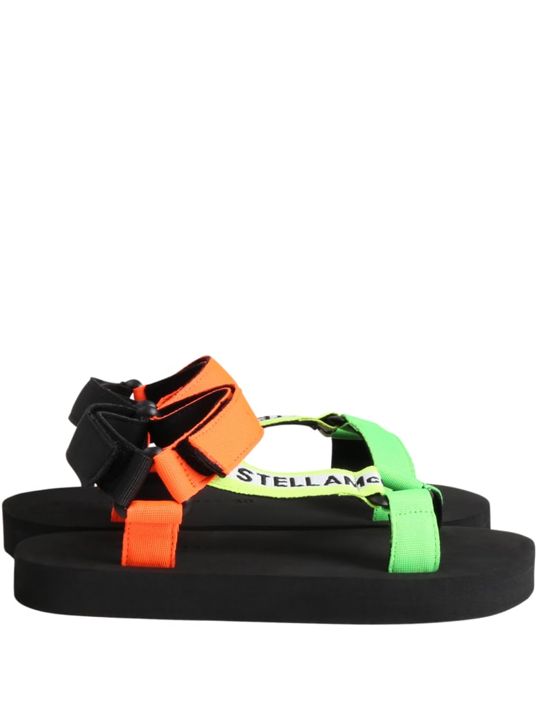 Stella McCartney Black Sandals For Boy - GREEN/ORANGE