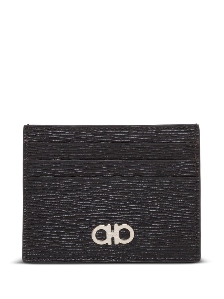 Salvatore Ferragamo Gancini Card Holder - Black