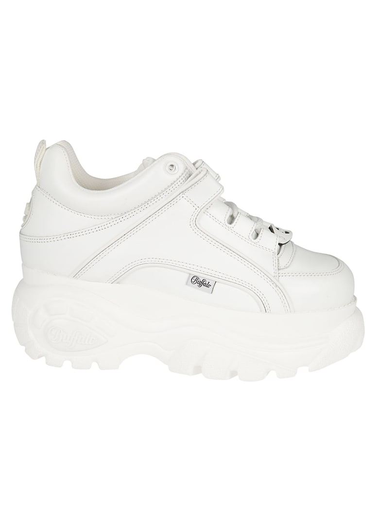 buffalo platform sneakers white