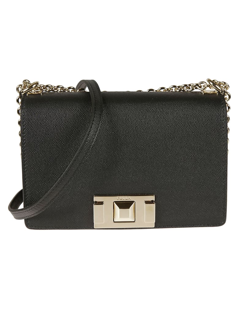Furla Flap Chain Shoulder Bag - Black