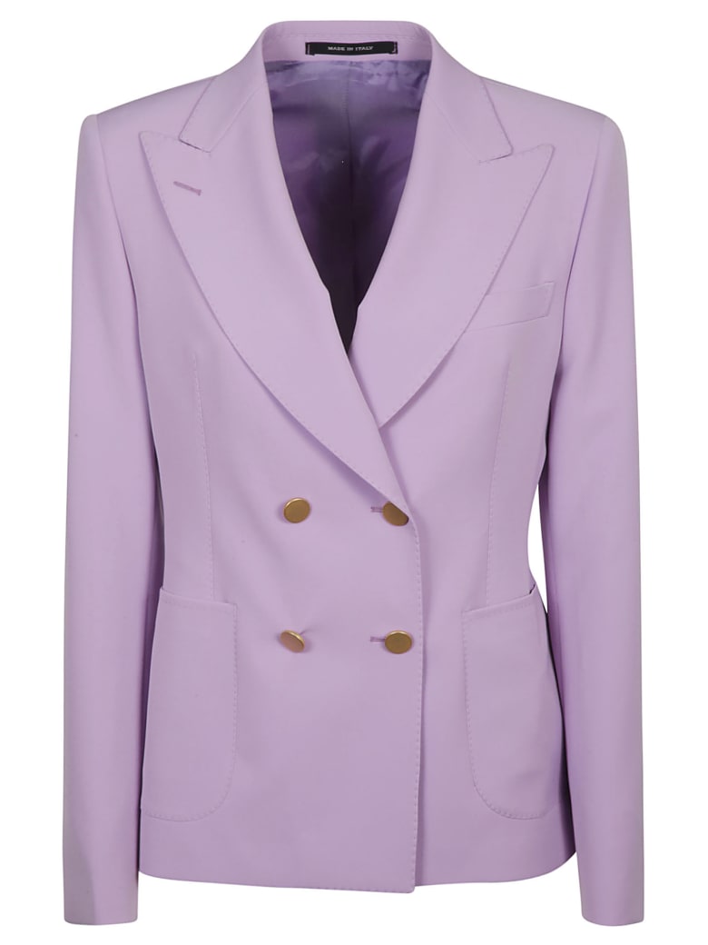 Tagliatore Double-breasted Plain Blazer - Purple