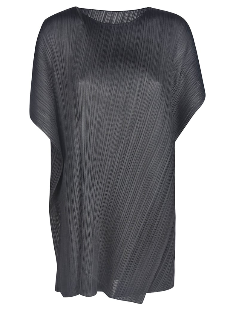 Pleats Please Issey Miyake Motion Colors Long Shirt - Black