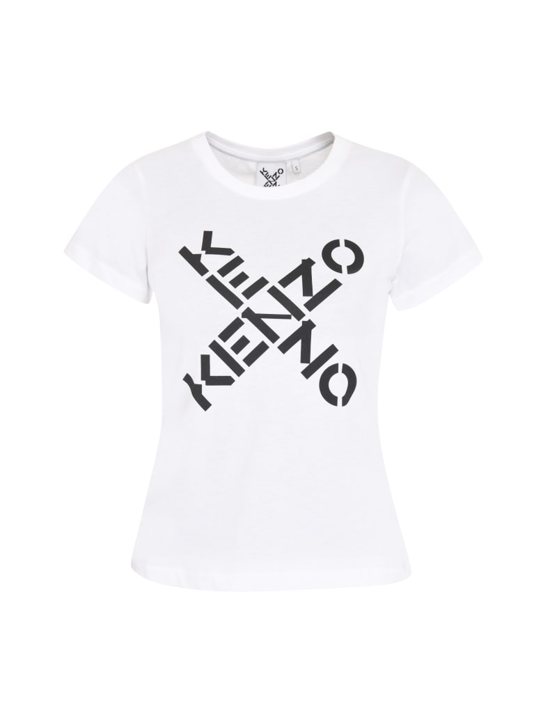 Kenzo Logo Print Cotton T-shirt - White