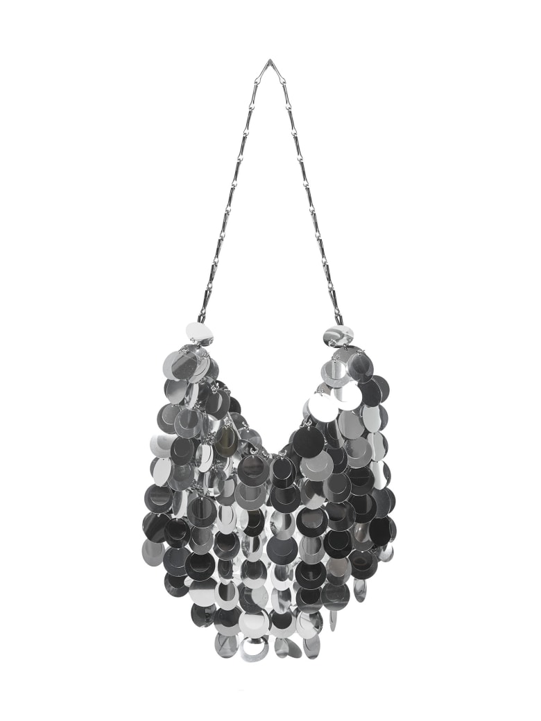 Paco Rabanne Hobo Sparkle Shoulder Bag - Silver