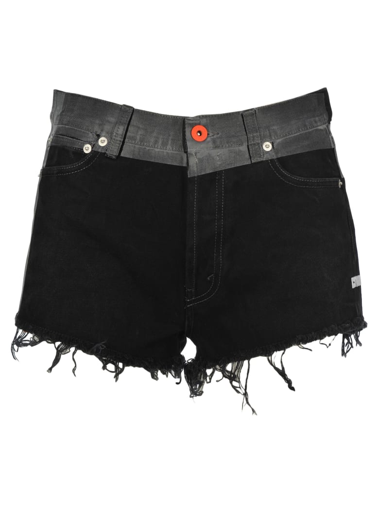 Heron Preston Contrast-waistband Denim Shorts | italist