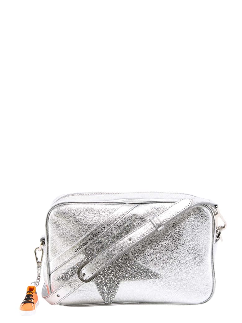 Golden Goose Star Crystal-embellished Crossbody Bag - Silver