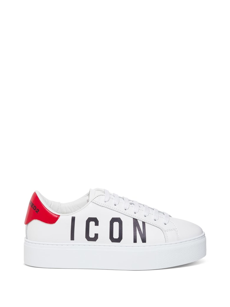 Dsquared2 Icon Leather Sneakers - White