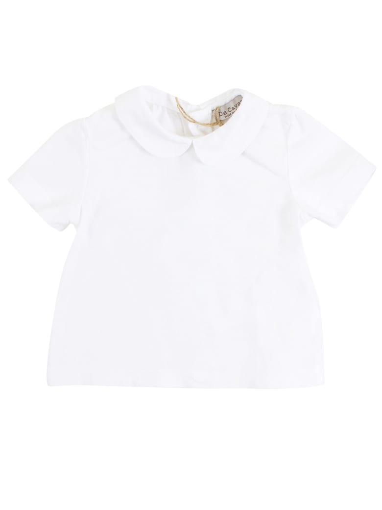 De Cavana Baby T-shirt With Collar - White