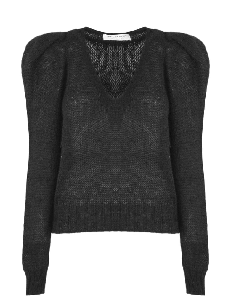 Philosophy di Lorenzo Serafini Black Mohair Blend Sweater - Nero