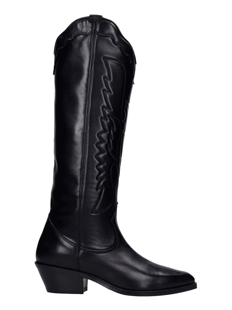 The Seller Texan Boots In Black Leather - black