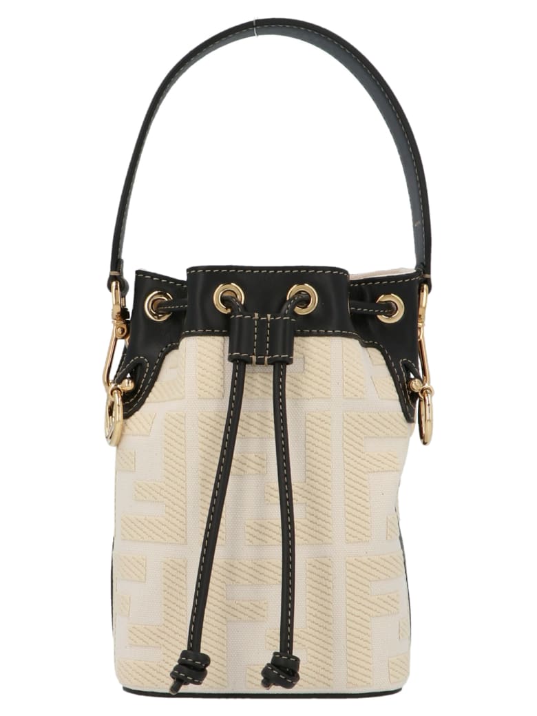 Fendi 'mon Tresor' Bucket Bag - Grezzo/nro/oro