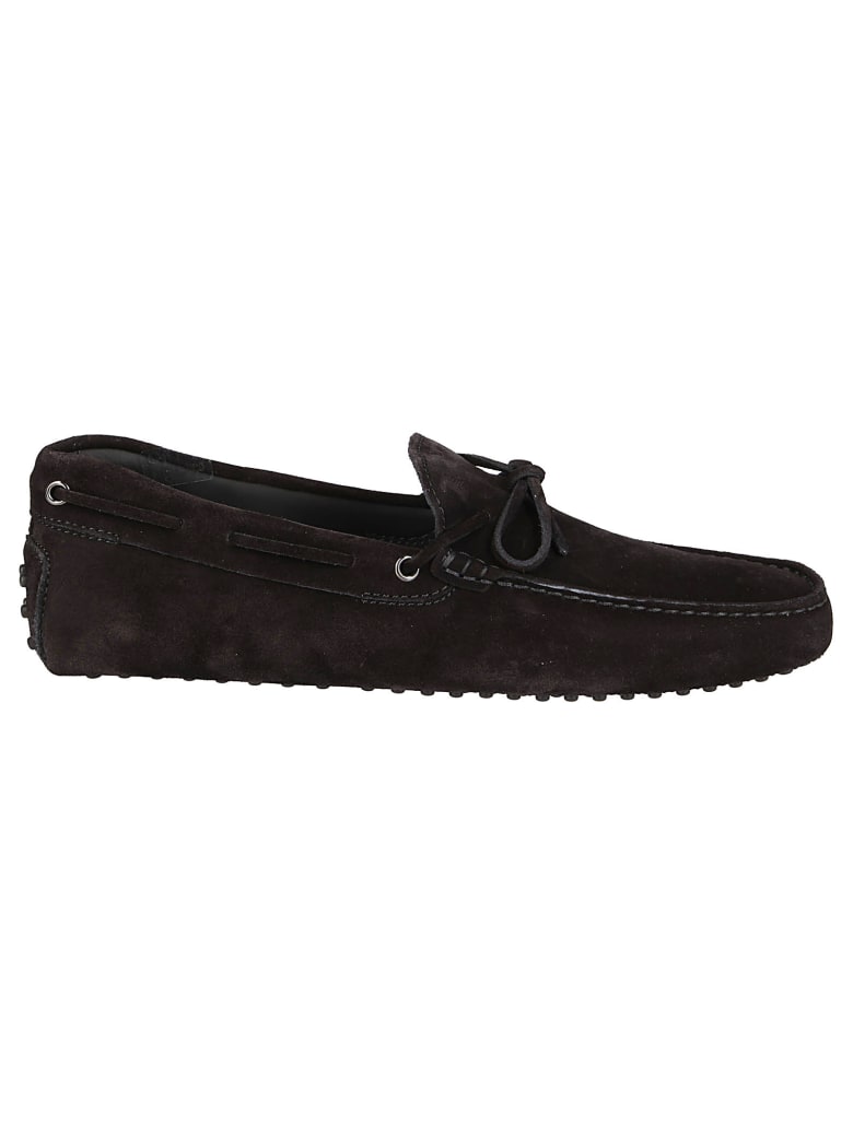 Tod's Black Suede Loafers - Black