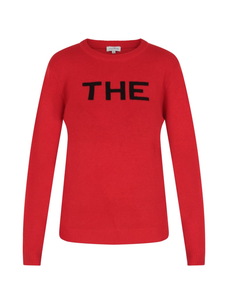 Little Marc Jacobs Red Sweater With Black Logo For Girl - Red