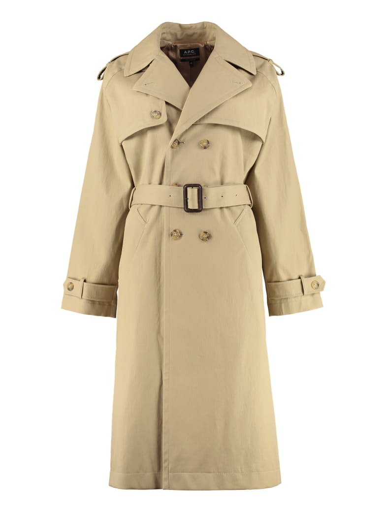 A.P.C. Simone Cotton Trench Coat - Beige